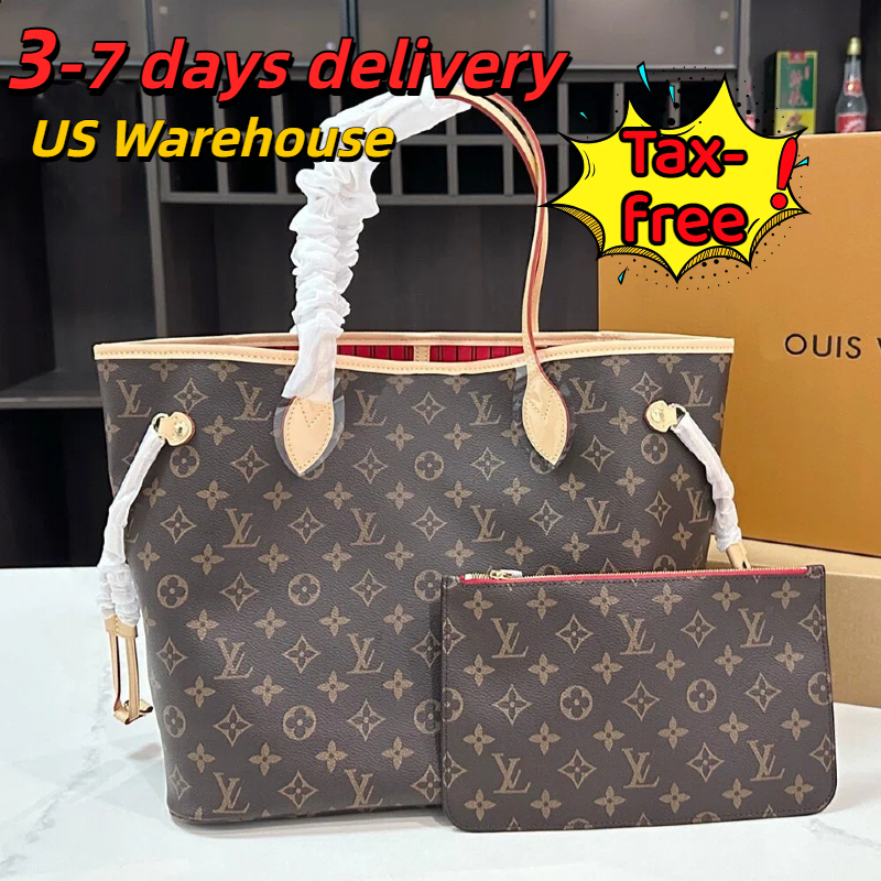 Tote Bag neverfulltote bag For Women Classic Embossed Flower Leather Handbag Large Capacity Shoulder Crossbody Bag 2Pcs Set With Wallet Fashion Ladies Purse