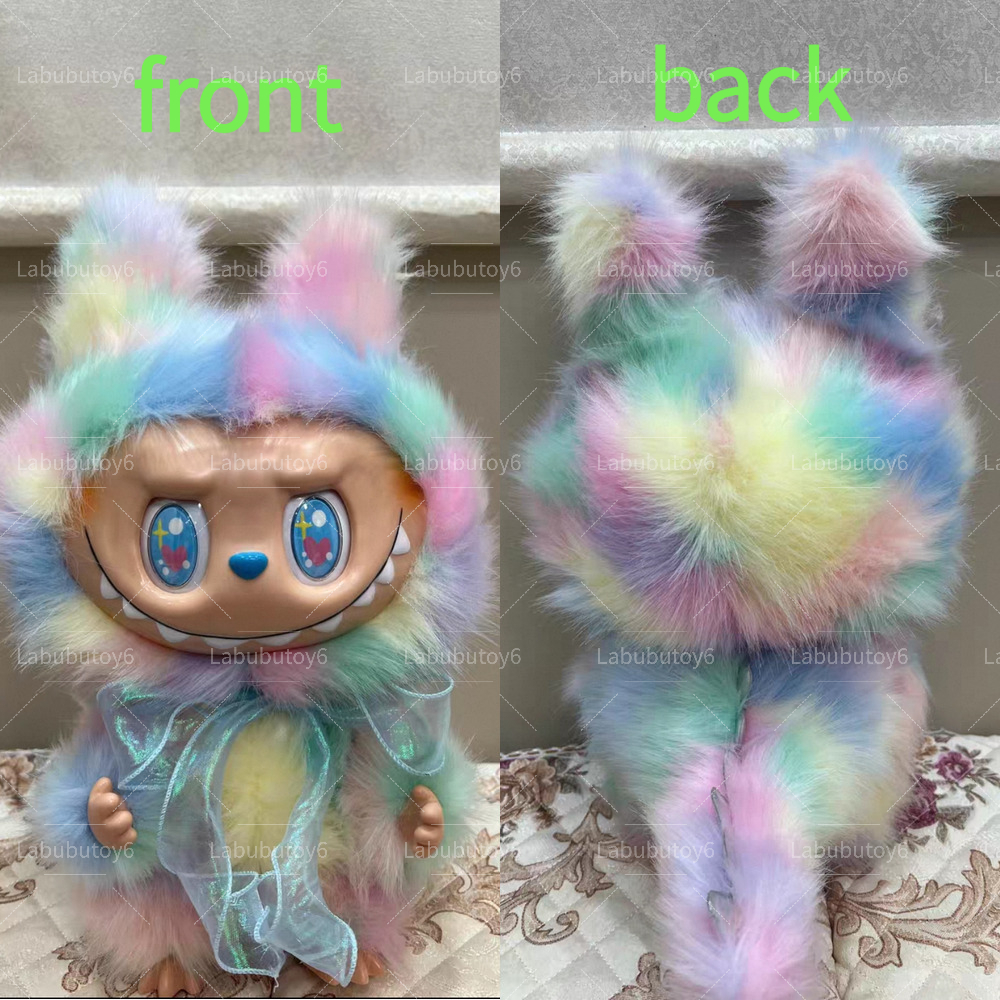 38cm zimomo Labubu Angel Creative Change Doll Figure Vinyl Pendant Doll Labubu Model Doll Toy Birthday Gifts