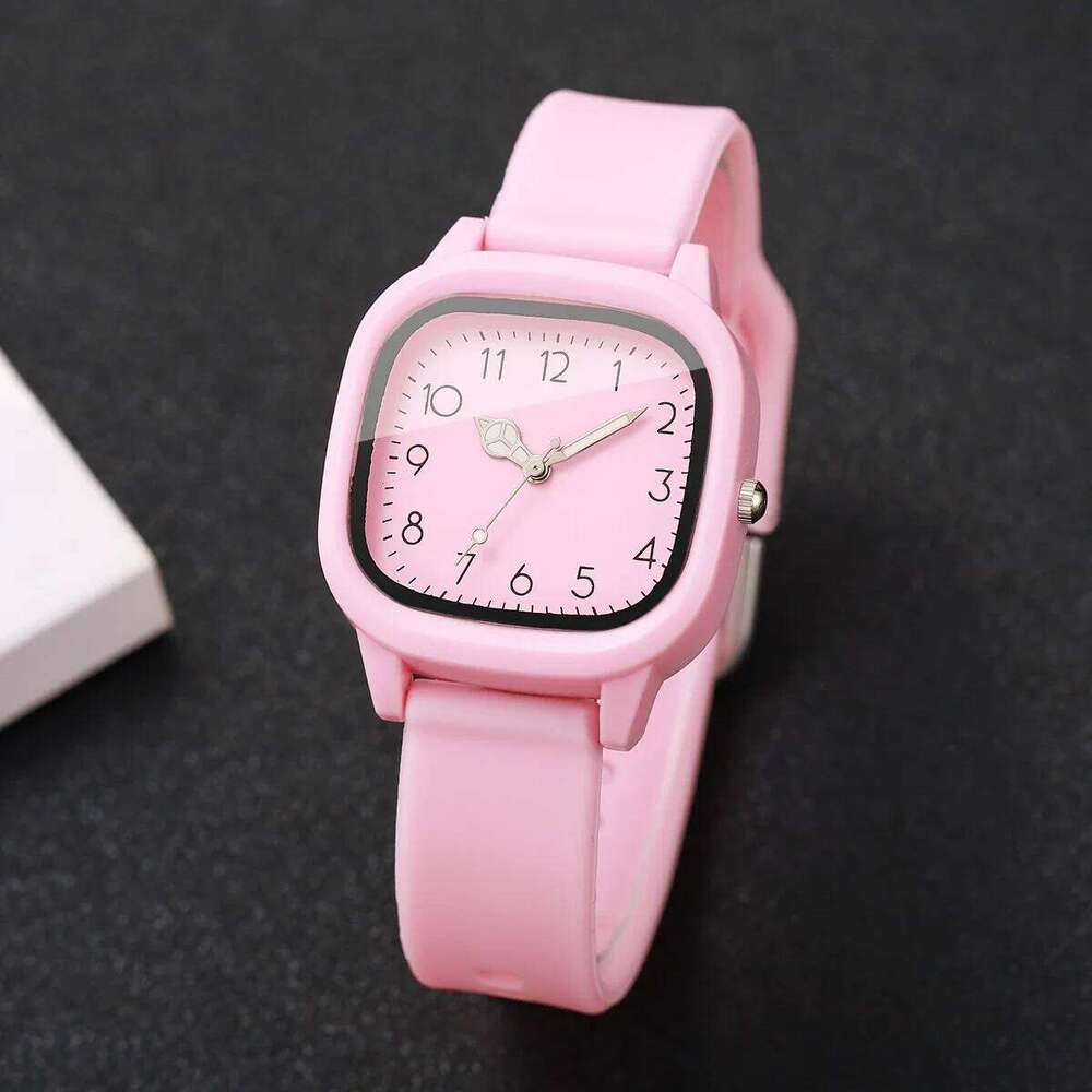 3PCS/Set Ladies Silicone Strap Fashion Arabic Dial Women Quartz es Girls Clock Reloj MujerWithout Box H260228