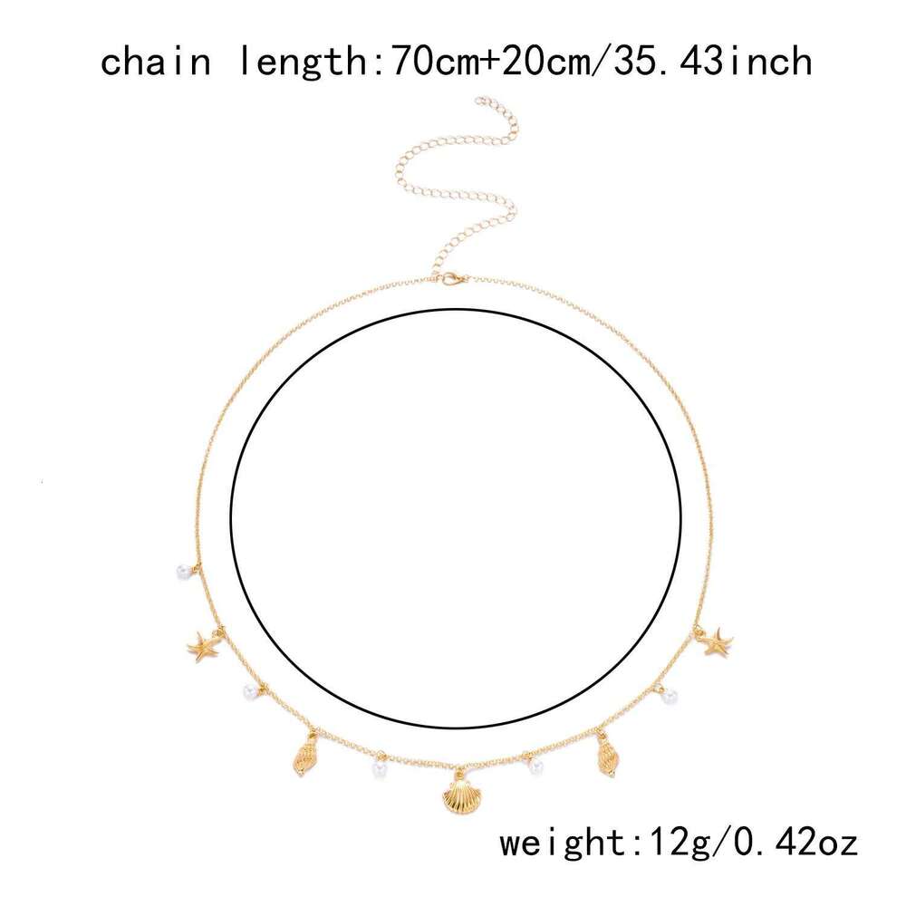 Summer Beach Charm Bikini Waist for Women Fashionable Imitation Pearl Starfish Shell Pendant Sexy Belly Chain Body Jewelry H260228
