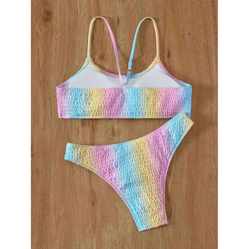 4 Colors Sexy Women Swimwear Swimsuit Push Up Floral Print Pleated Bikinis Set Bathing Suit Beach Bikini Banadores Mujer Z260301