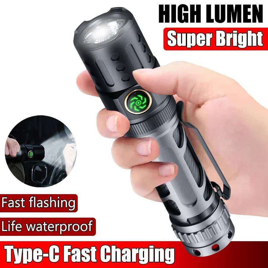 High Power P80 Flashlights Tactical Aluminum alloy Strong Flashlight Outdoor Waterproof Hand Lamp Fishing Torch Camping Lantern Z260301