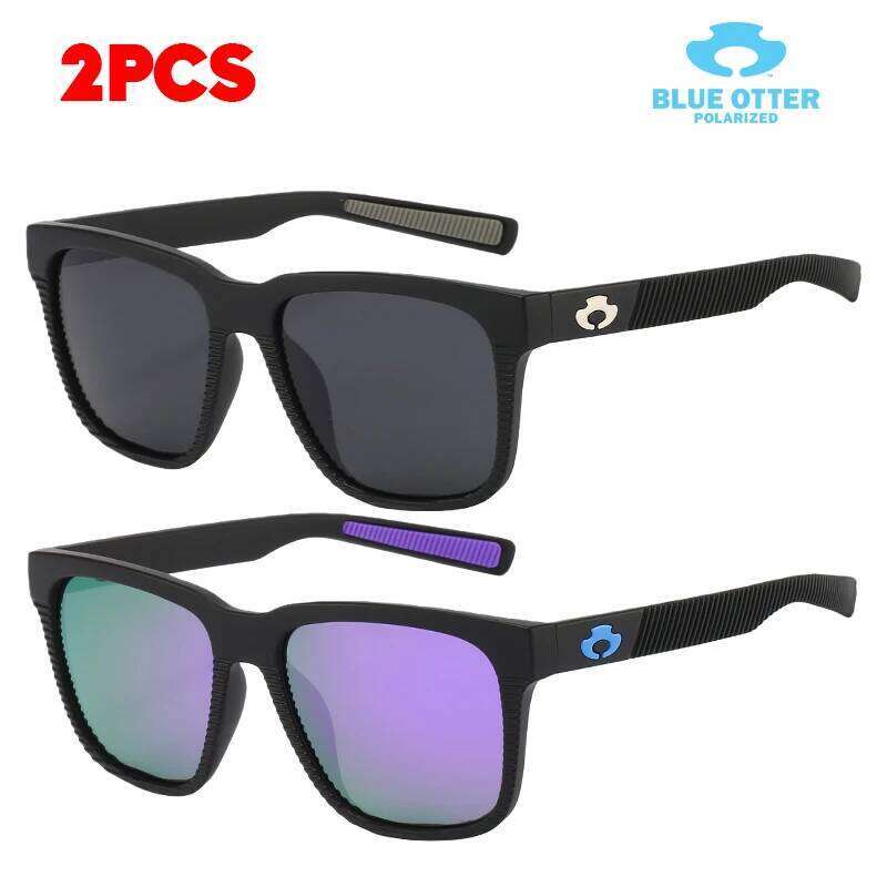 BLUE OTTER Pack Polarized UV400 HD Anti-Glare Lenses Frame 2 Styles for Travel - Popular Sunglasses Set BT03 H260228