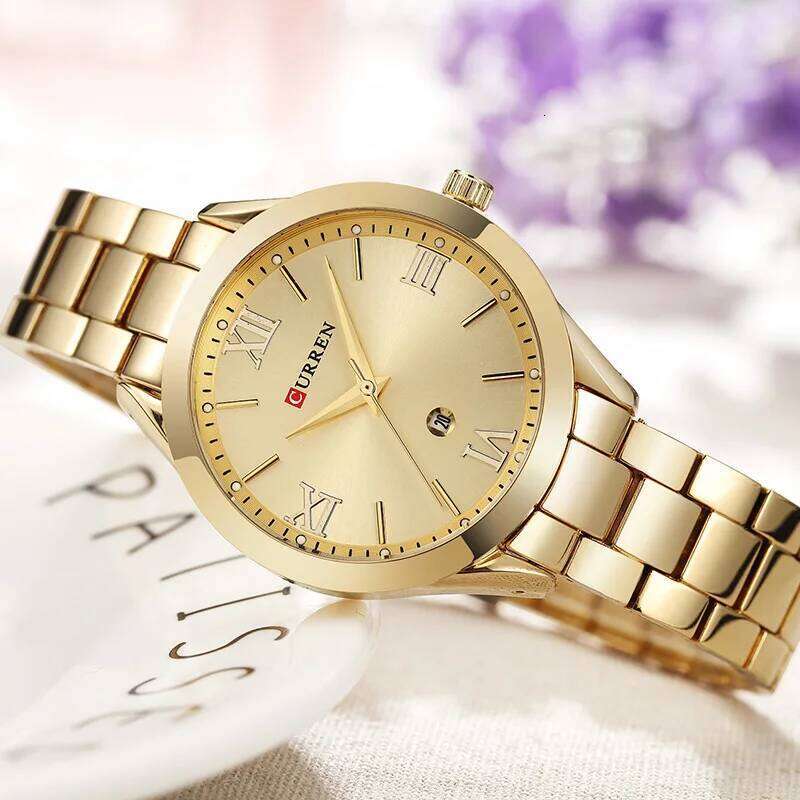CURREN Women Luxury Fashion es Woman Clock Stainless Steel Simple Business Wrises Ladies Relogio Feminino 9007 H260228