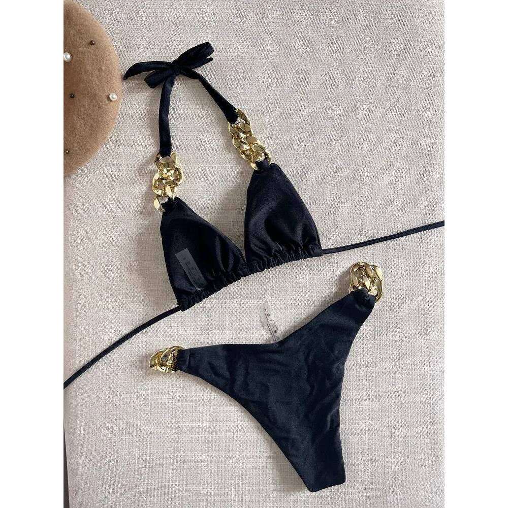 RUOTONGSEPT New Sexy 2023 Triangle Bathing Suit for Women Brazilian Bikini Set 2-piece Halter Swimwear Push Up Swimsuit Z260301