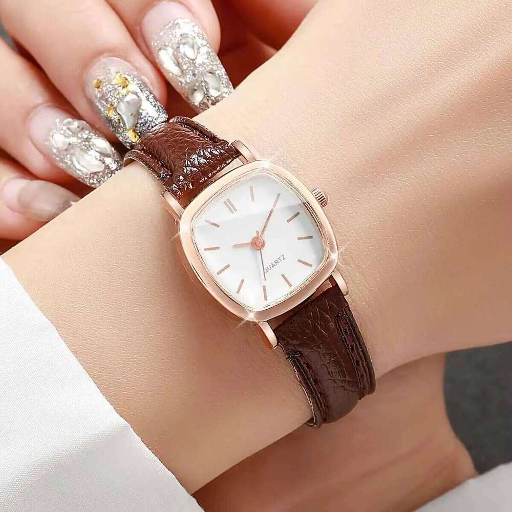 Fashion Small Dial Women es Simple Square Leather Strap Quartz Wristes Reloj MujerWithout Box H260228