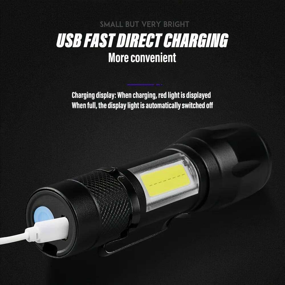 BALDR Mini Rechargeable LED COB+XPE Portable Torch Zoomable Light Tactical Flashlight outdoor Camping Fishing Lantern Z260301