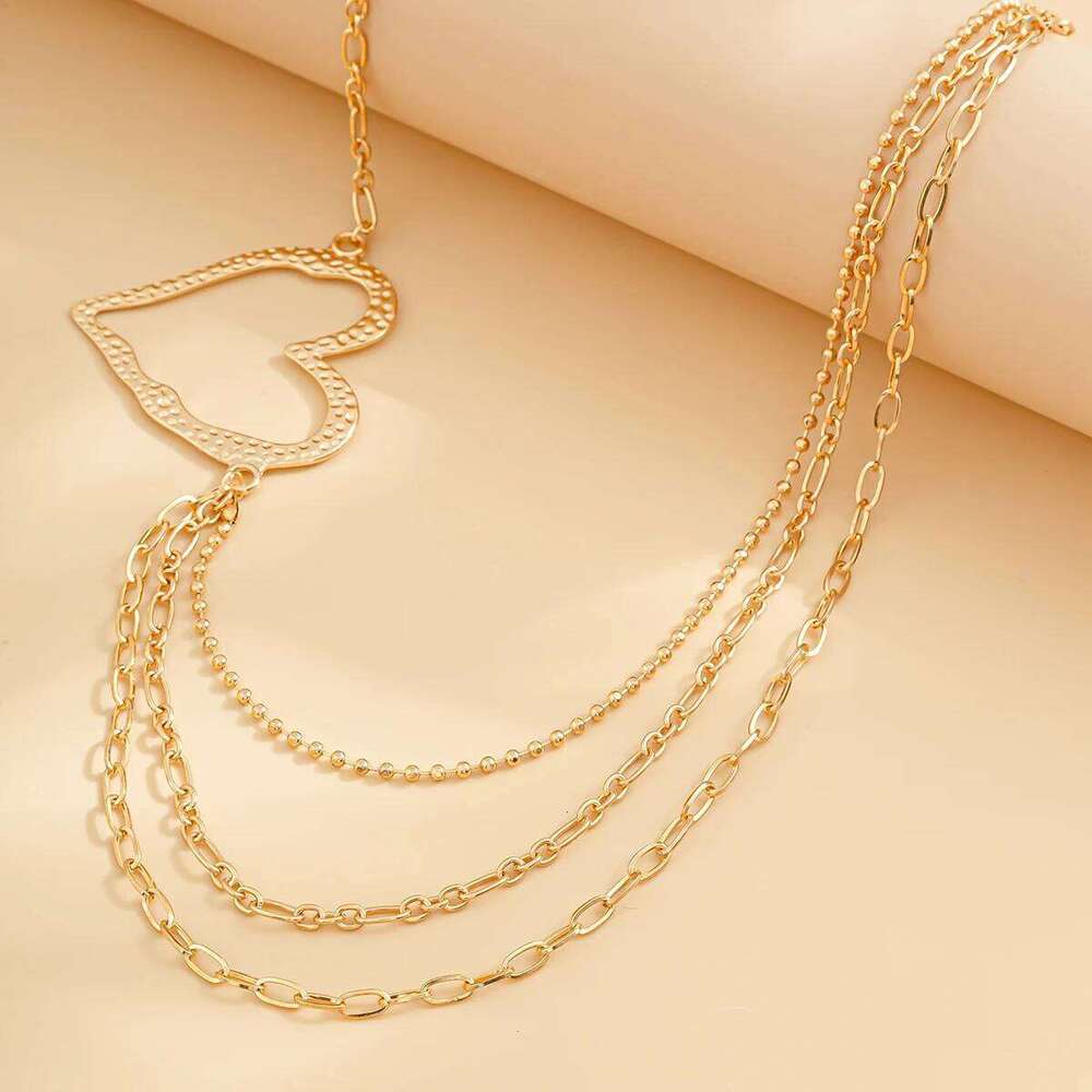 IngeSight.Z Classic Metal Multilayer Belly Chains For Women Hollow Gold Color Heart Beach Bikini Waist Body Chain Jewelry H260228