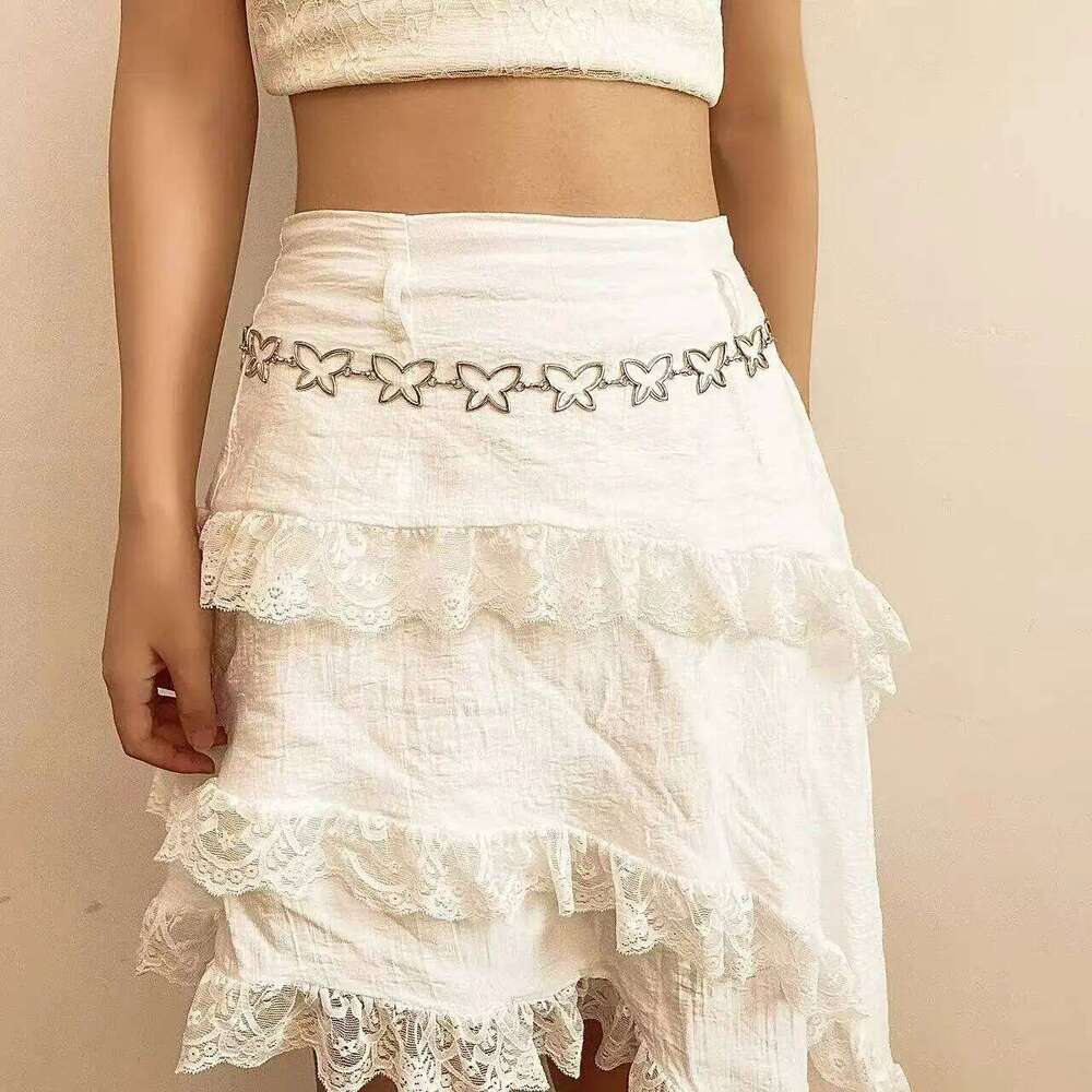 European American Cross Border Jewelry Fashion Hollow Butterfly Waist Chain For Women Niche Design Dress Belt Retro Accessories H260228