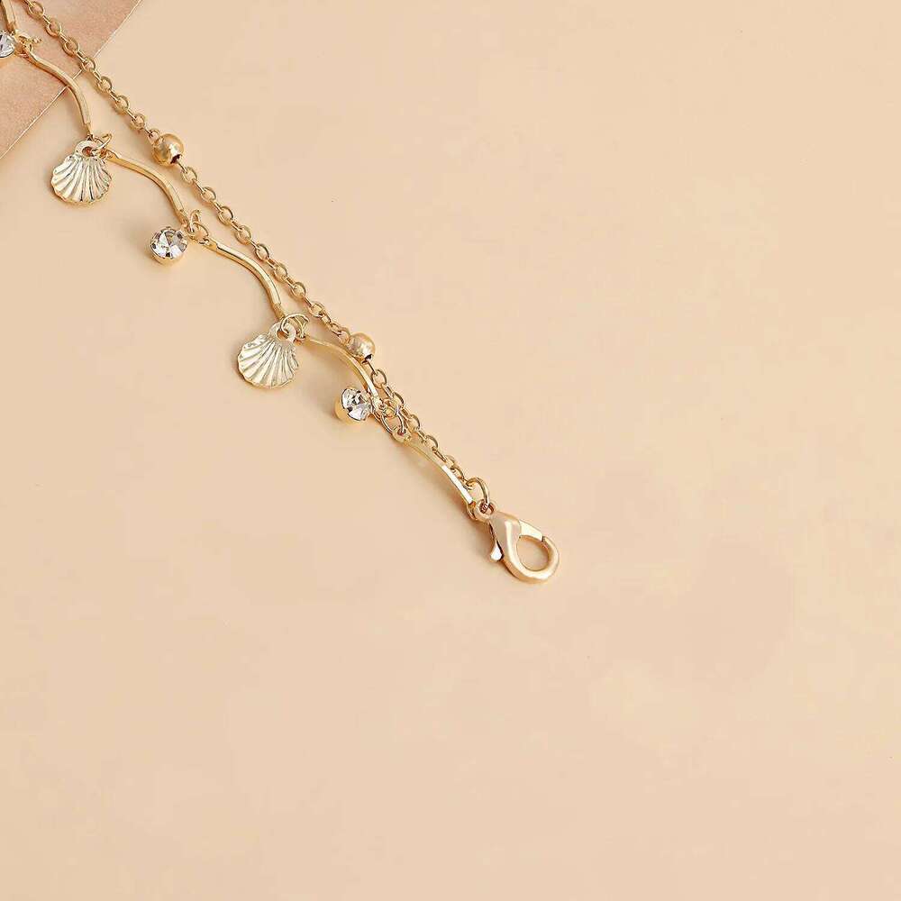 European American Cross Border Sweet Cool Double Layer Scallop Tassel Waist Creative Design Y2K Versatile Body Chain H260228