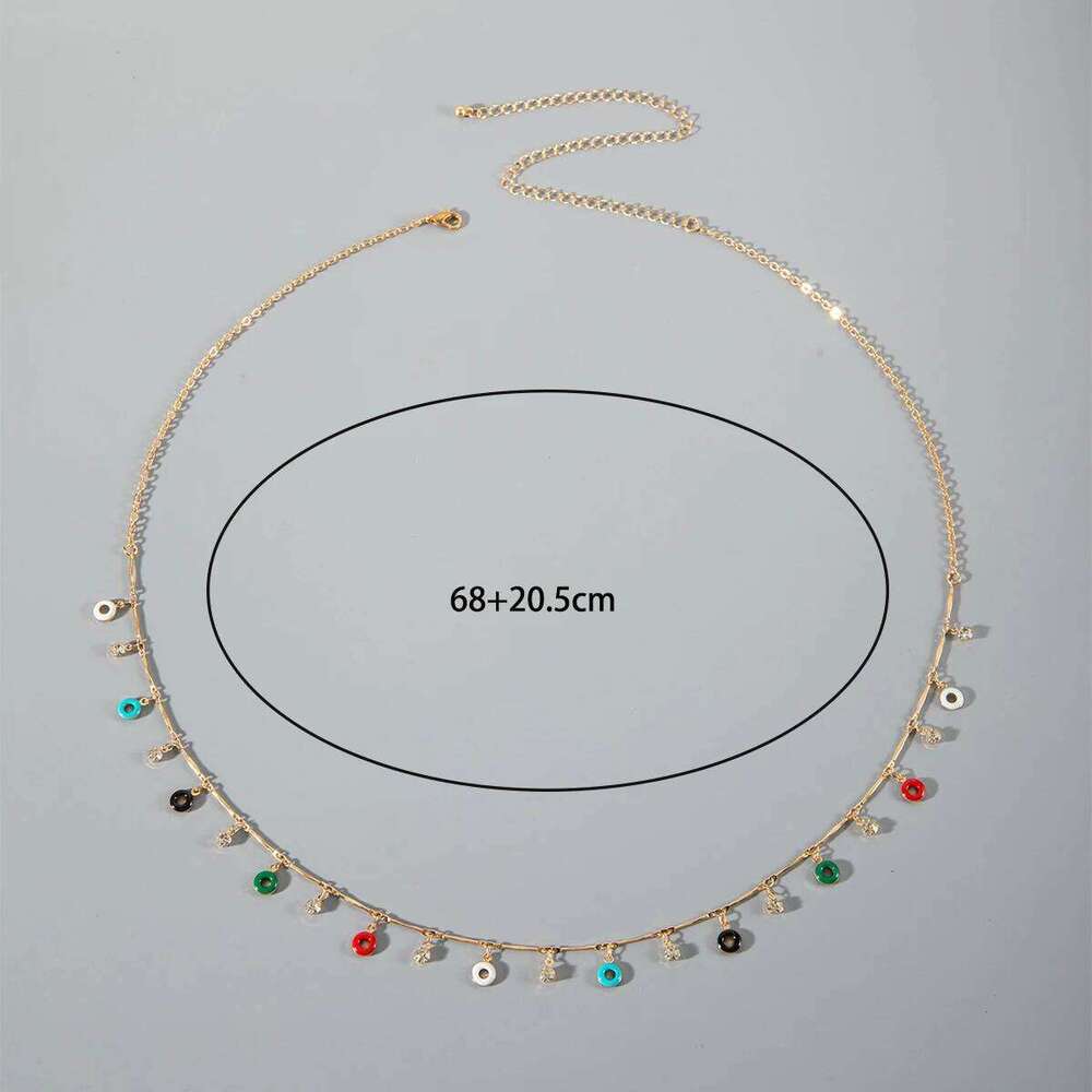 Tocona Fashion Multi-layer Silver Colour Personality Originality Adjustable Waist for Women Body Chain Jewelry Accessories H260228