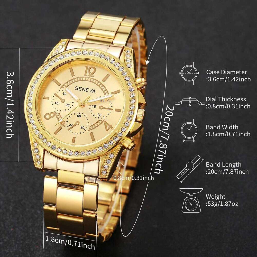 Luxury Diamond Women es Arabic Dial Alloy Strap Quartz Wrist Reloj Mujer Girls Clock GiftWithout Box H260228