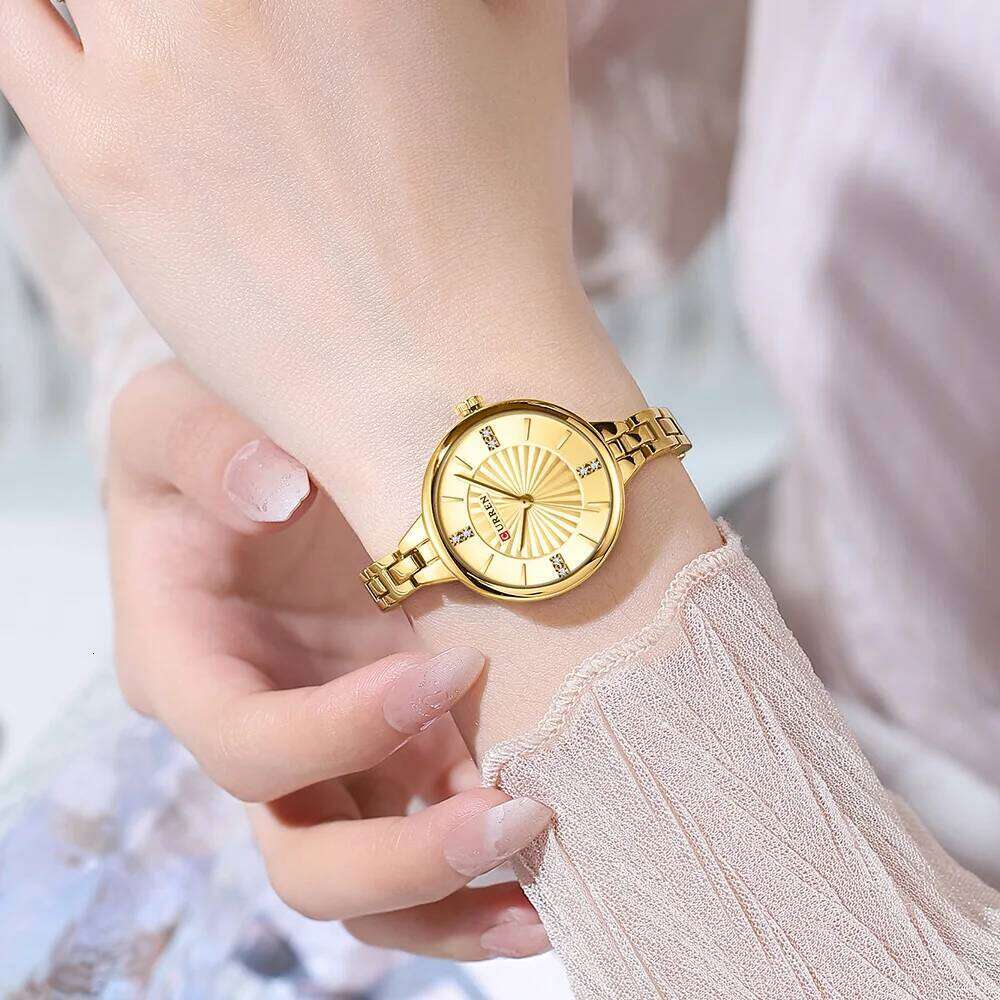 CURREN Women Luxury es Fashion Women's Quartz Wristes Top Brand Rhinestone Dial Clock Waterproof Reloj Mujer 9097 H260228