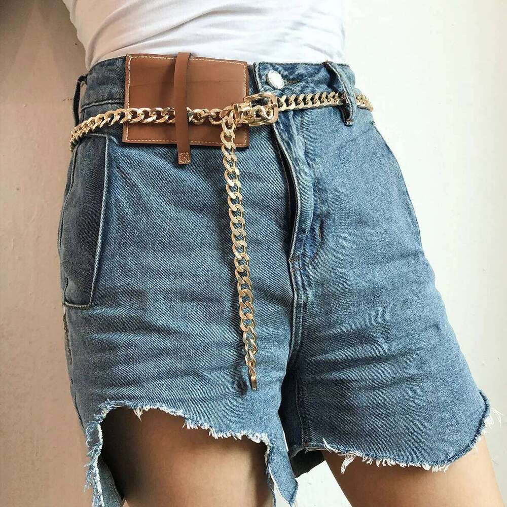 European American Metal Waist Minimalist Personalized Fashion Body Chain Cross Border Punk Versatile Women Belt H260228