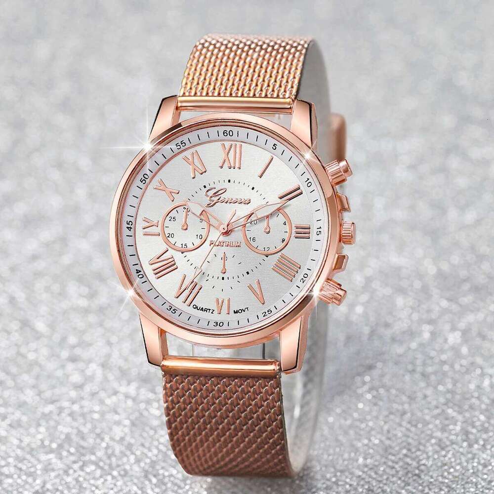 2PCS/Set Women's Fashion Plastic Band Analog Quartz Pearls Butterfly Set H260228