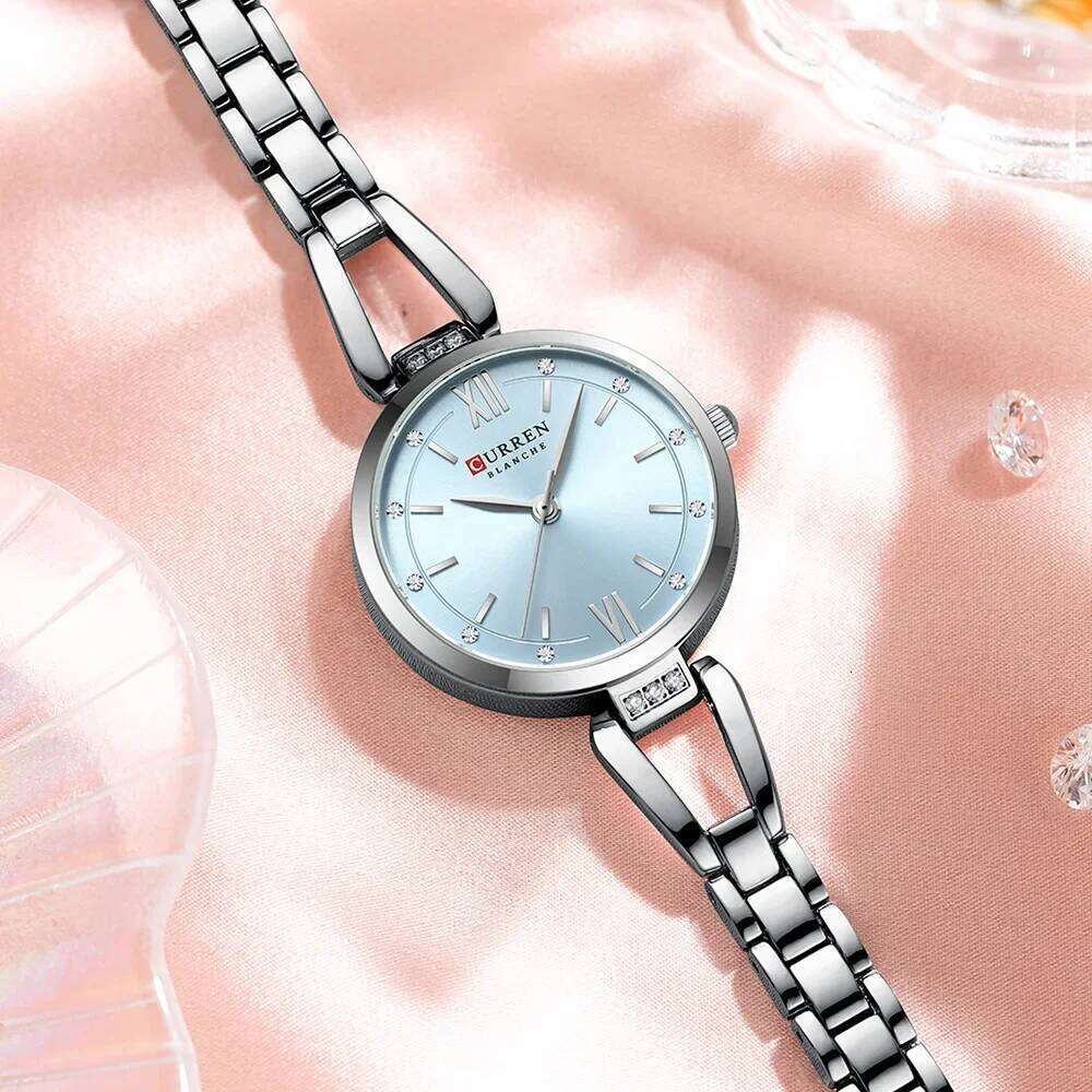 CURREN Women's es Stainless Steel Luxury Ladies Waterproof Wrist Original Quartz for Women with Box H260228