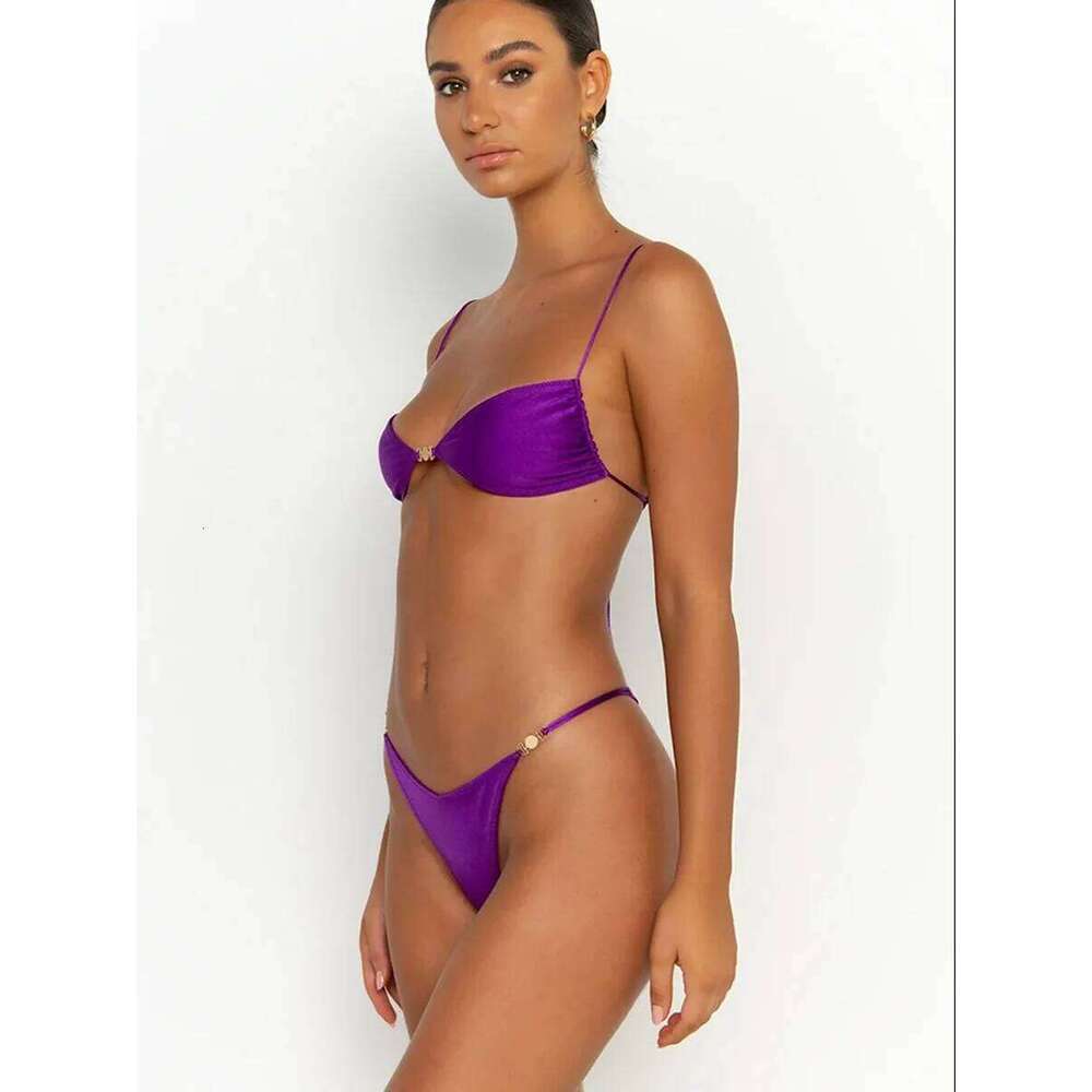 Bandage Bikinis Solid Micro Women 2025 Sexy String Swimwear Brazilian Bikini Set Thong Biquini Swim Suits Beachwear Z260301