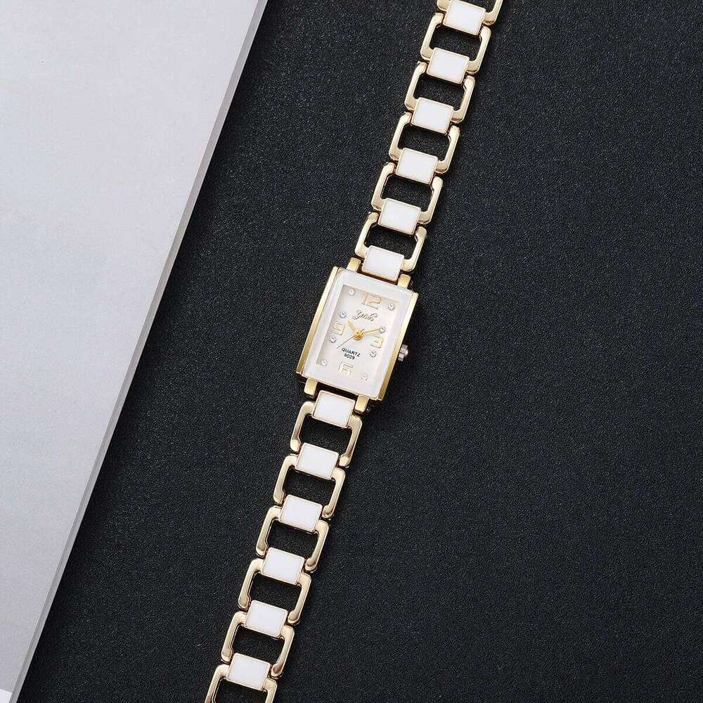 Elegant Women es Fashion Square Dial Quartz Wrist for Ladies Clock Reloj MujerWithout Box H260228