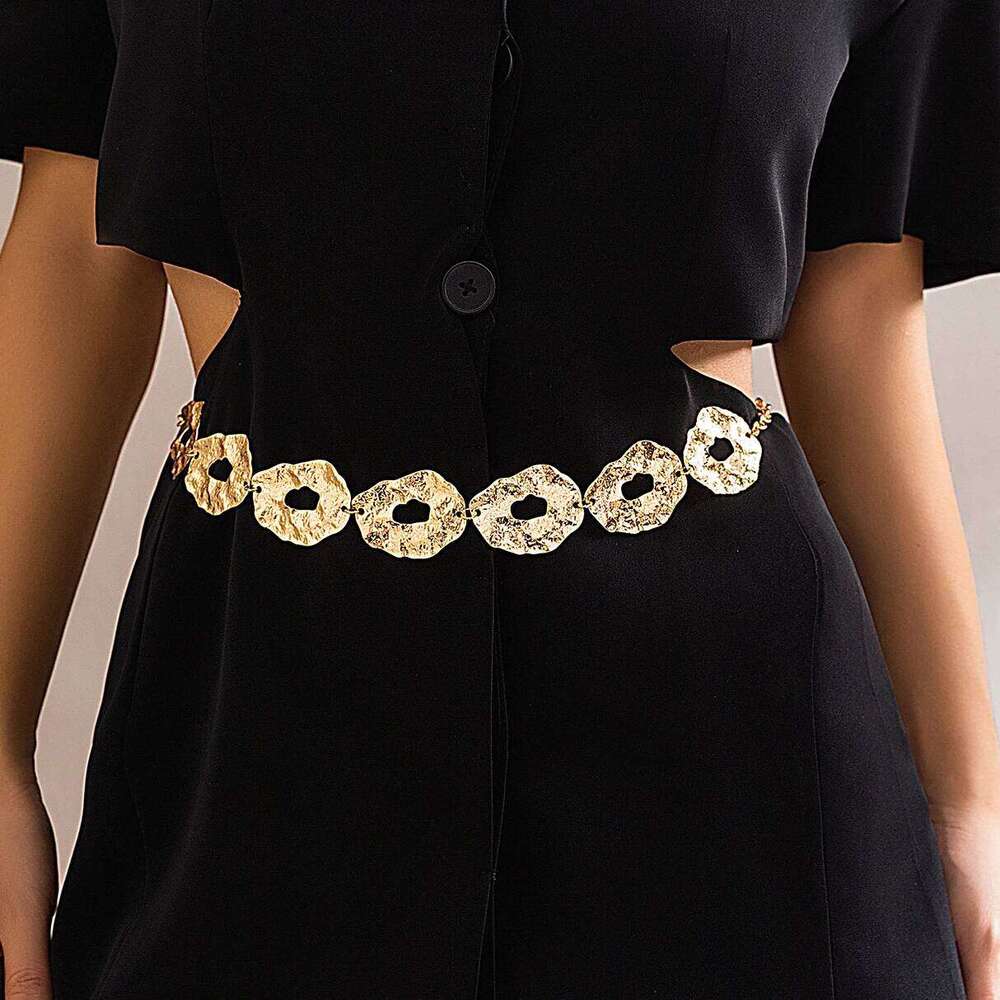 Ingemark Retro Ethnic Geometric Waist Belly Chain Women Bikini Boho Adjustable Size Belt Festival Rave Body Jewelry Accessories H260228