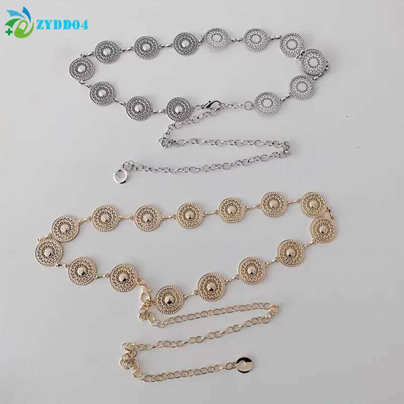 1PCS Retro Versatile Ethnic Style Metal Bohemian Belt For Women Sweater Chain Waist Seal Body Decor Accesso H260228