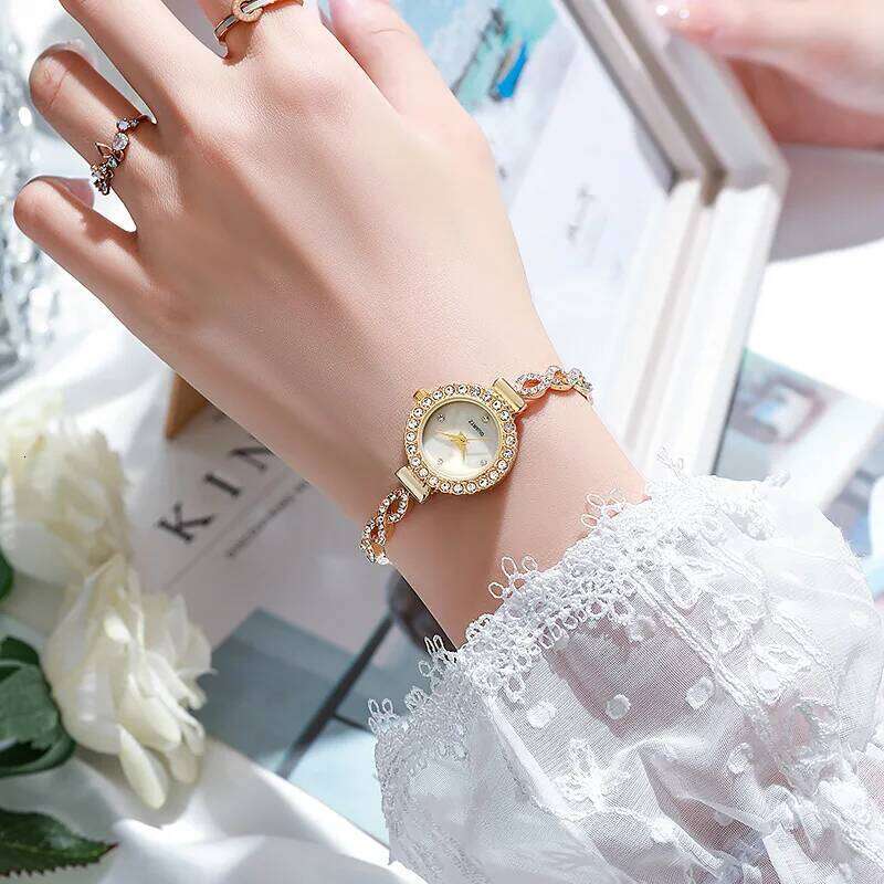 Fashion Rhinestone Women Ladies Quartz es Clock Relogio H260228