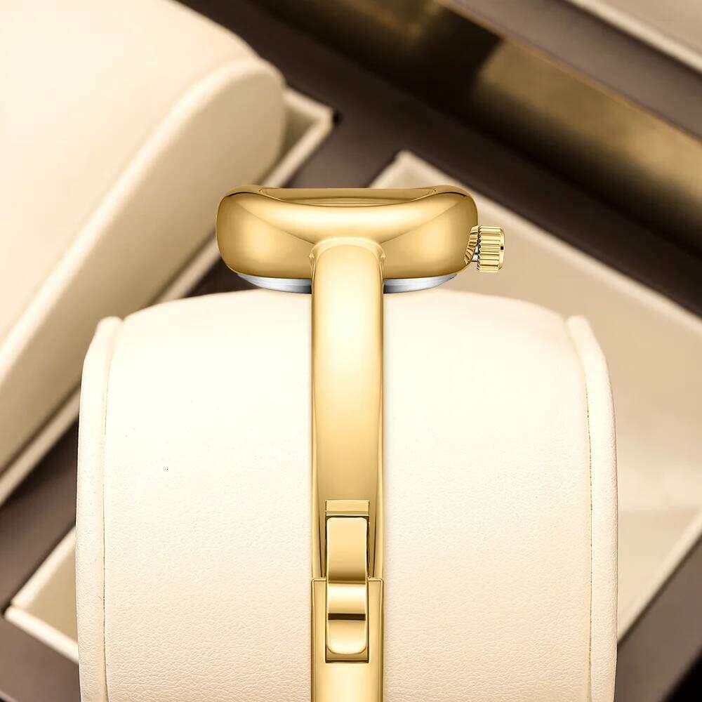 YaLaLuSi Brand Women's Quartz Light Luxury Oval Gold Roman Numerals Wristlet Vintage Fashion Gift box H260228
