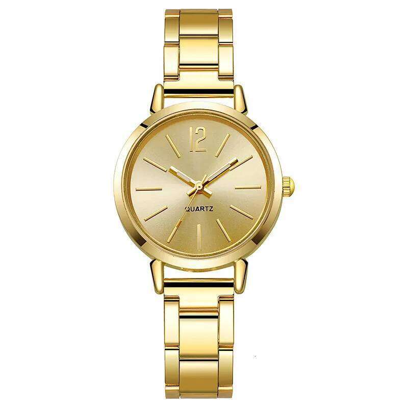 Fashion quartz for , simple circular dial, stainless steel women's H260228