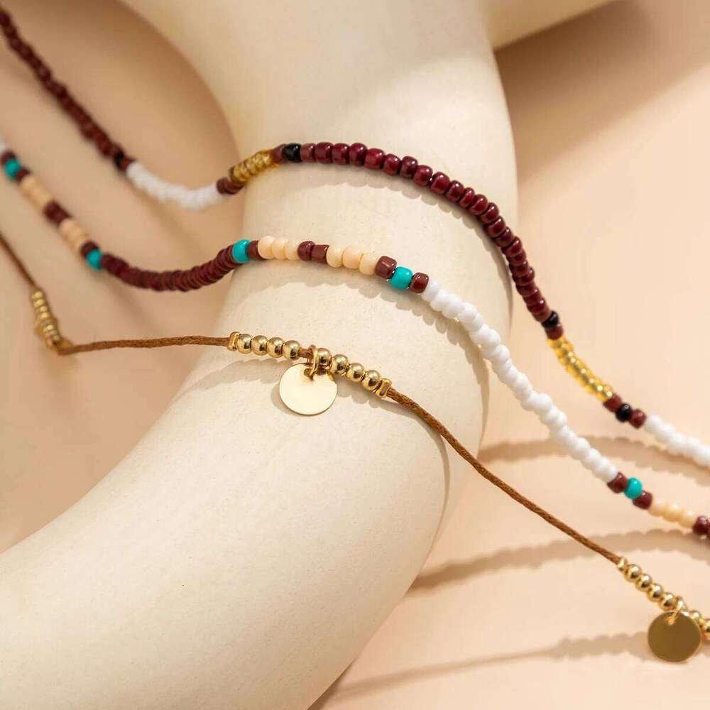 Ingemark 3Pcs/Set Bohemian Coloful Rice Bead Waist for Women Sexy Bikini Multilayer Thin Chain Beach Body New Jewelry H260228