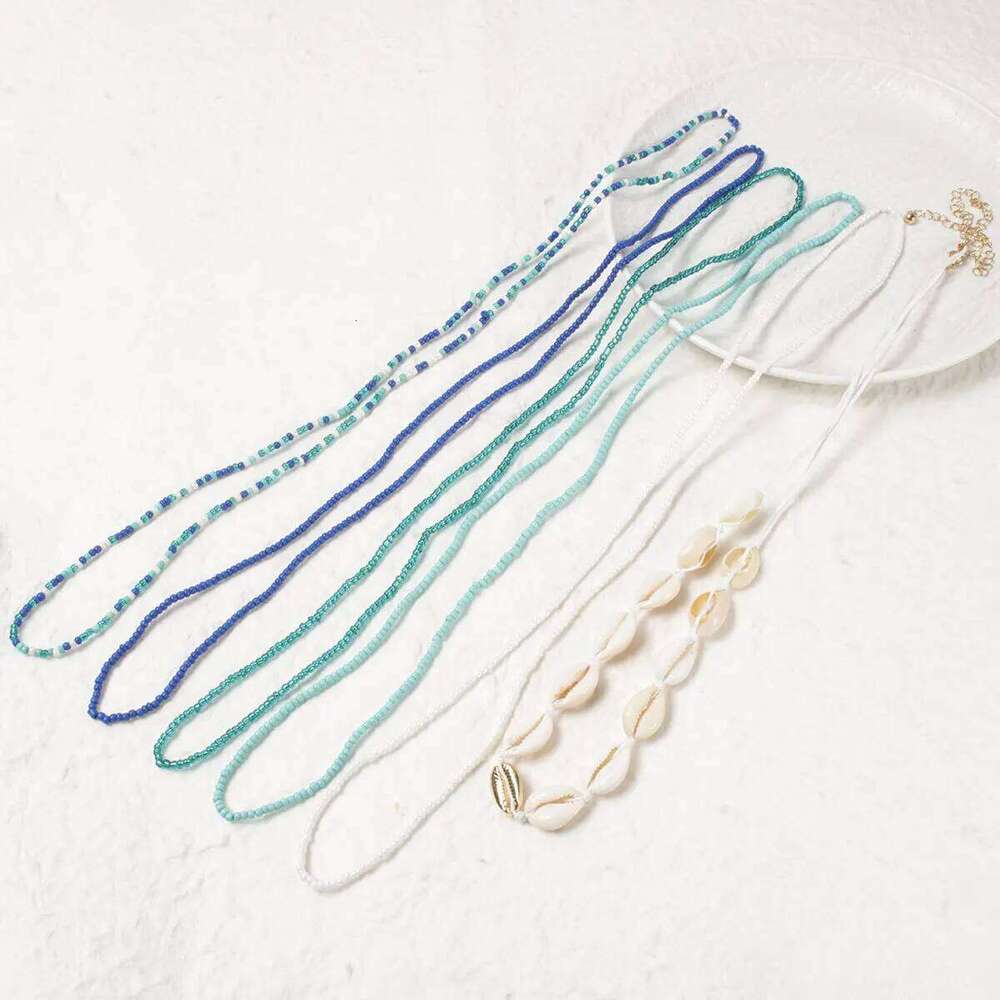 6Pcs Boho Starfish Pendant Seed Bead Beaded Waist Chain for Women Girls Beach Bikini Elastic Belly Belt Body Jewelry Accessories H260228