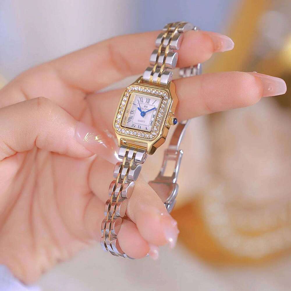 Women Luxury Diamond Roman Dial Ladies es Fashion Elegant Stainless Steel Square Quartz Female Wrist H260228