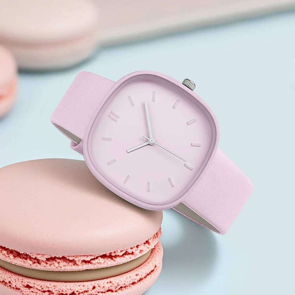 Fashionable Popular Minimalist PU Leather Quartz Women's Holiday Gift H260228