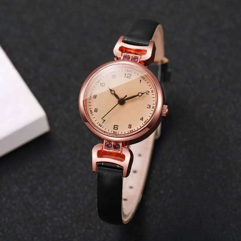 Elegant Small Arabic Dial Women es Fashion Leather Band Ladies Quartz Reloj Mujer Girls Clock Gift H260228