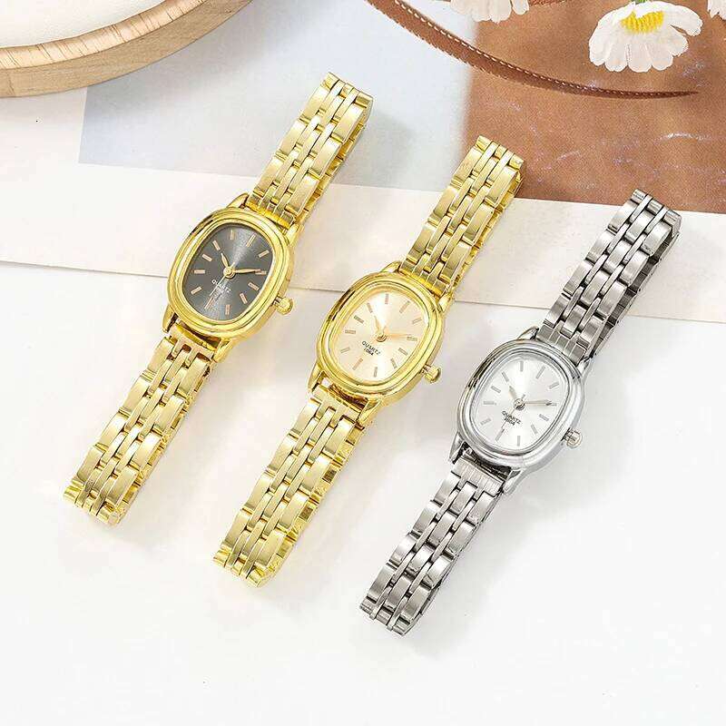 New Trendy Fashionable, Oval Steel Strap Women's , Simple and Versatile, Small Dial, Elegant H260228