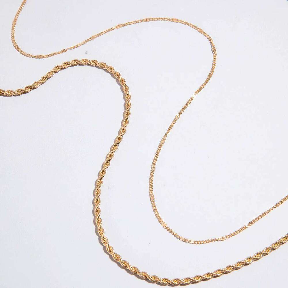 Docona Gold Color Beaded Summer Chain Elegant Bead Waist Link Beach Bikini Jewelry Accessories for Women body jewelry H260228