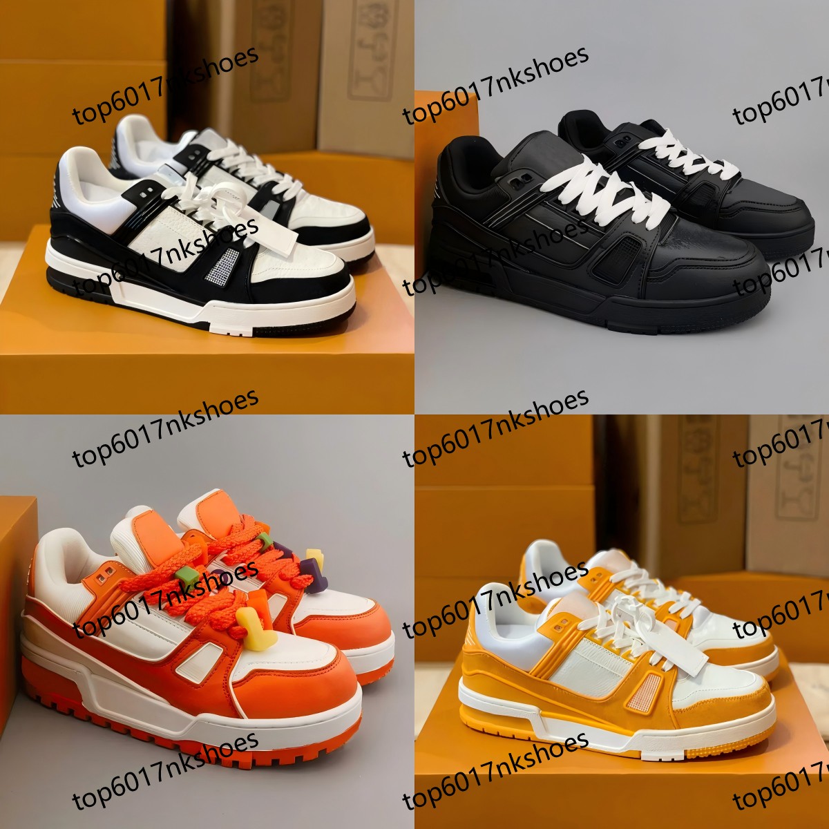 With Box Designer Shoes Women Men Casual Shoes Leather Embossed Sneaker Lace-UP Trainers White Black Sky Blue Green Denim Pink Red Shoes Casual Sneakers 36-45