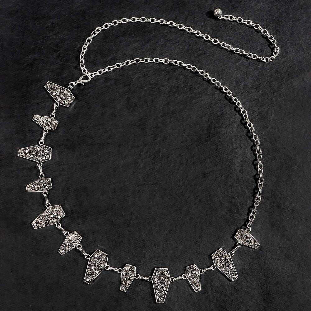 New style street tough girl punk hip-hop outfit with short pants, belt, chain for a fashionable and sophisticated look. H260228