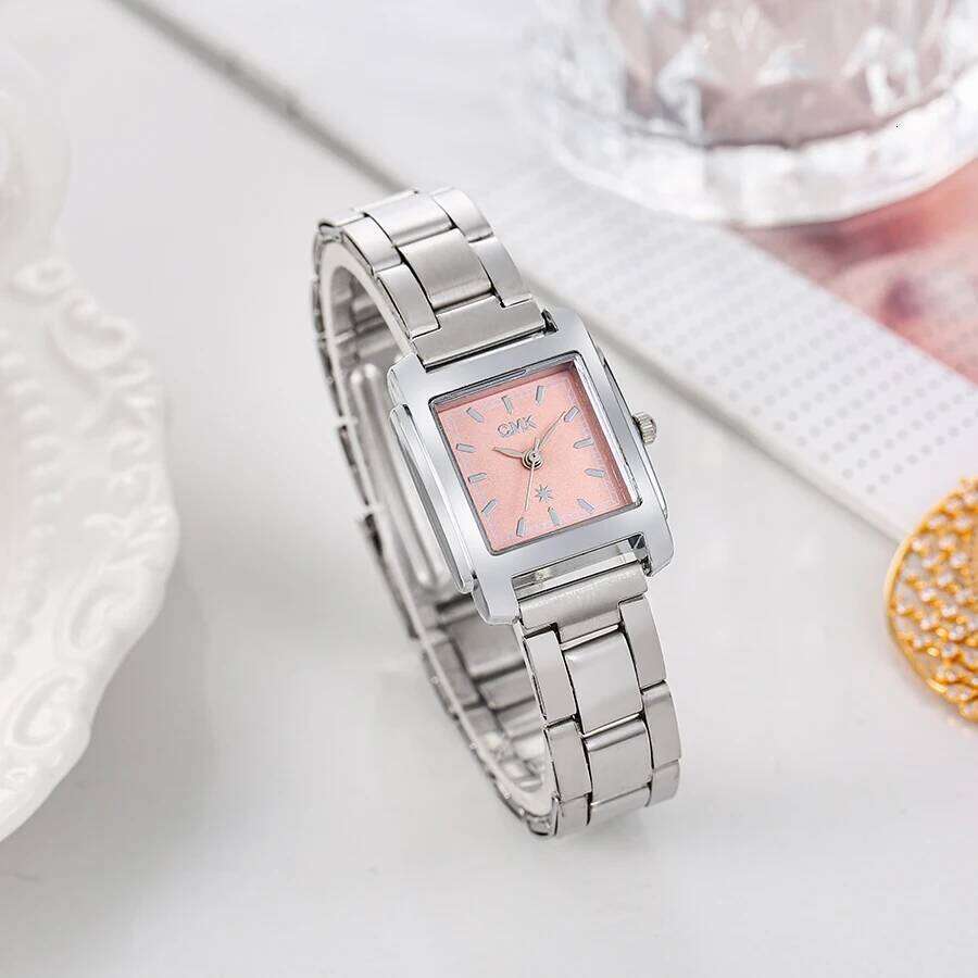 Fashion Light Quartz Alloy Steel Band Square Dial, Suitable for Women's Daily Wear, Christmas Gift H260228