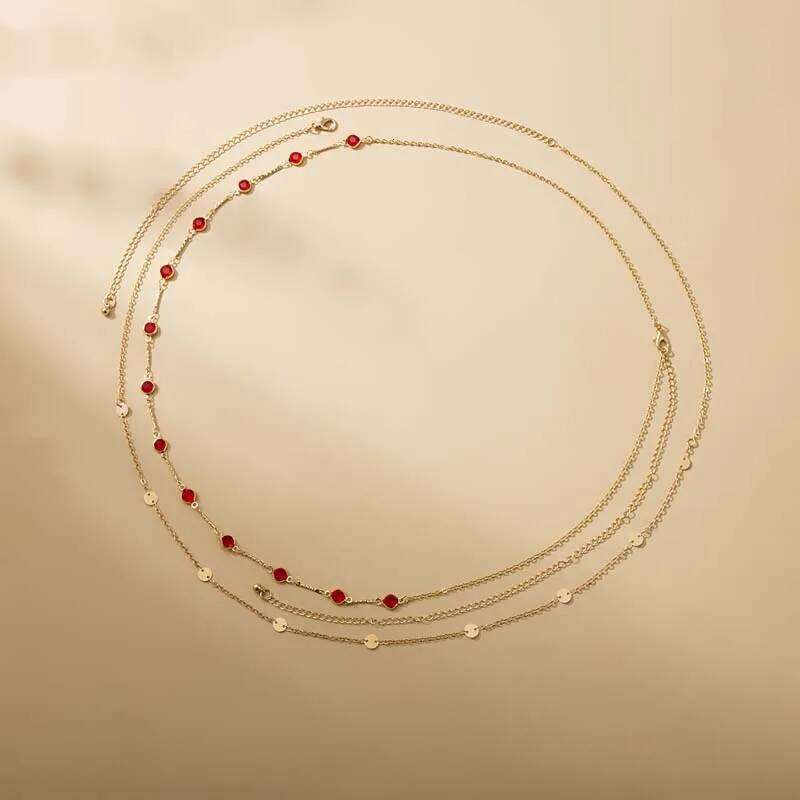 Fashion Zircon Double Layered Waist for Women Luxury Metal Shiny Rhinestone Bikini Body Chain Jewelry Party Gifts H260228