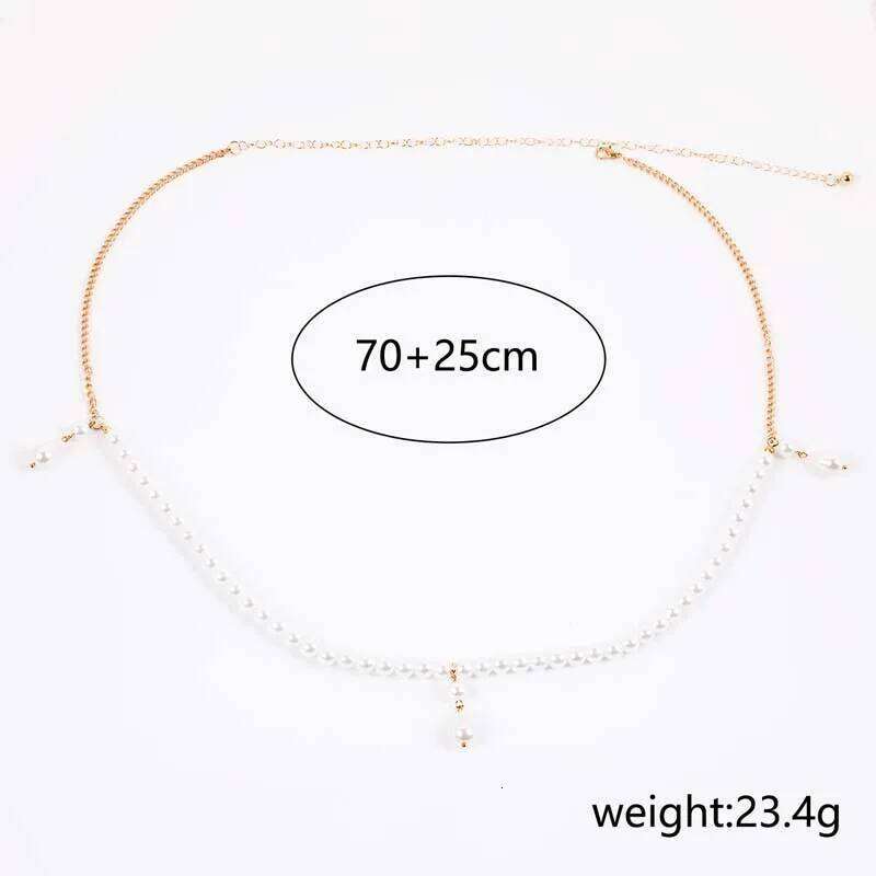 Exquisite Elegant Imitation Waist for Women Fashion White Pearl Beaded Temperament Belly Chain Body Jewelry Gifts H260228