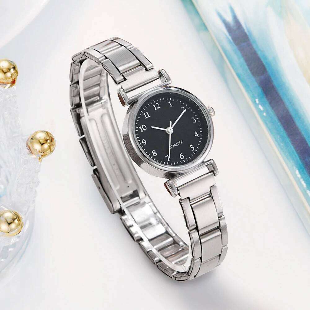 2PCS Fashion Small Women es Set Simple Alloy Band Ladies Quartz Wrist Reloj Mujer Girls ClockWithout Box H260228