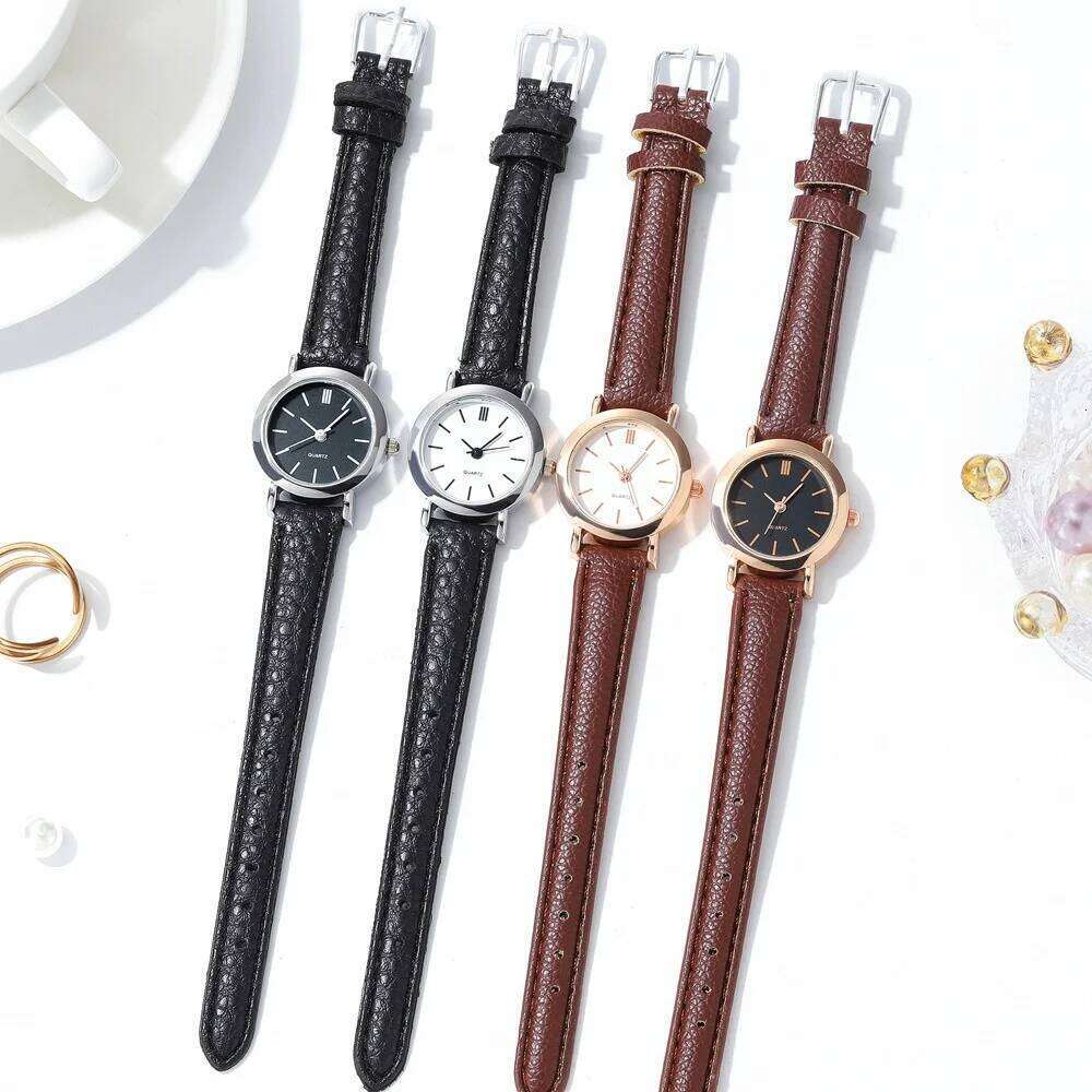 Fashion Small Dial Women es Casual Leather Band Quartz H260228