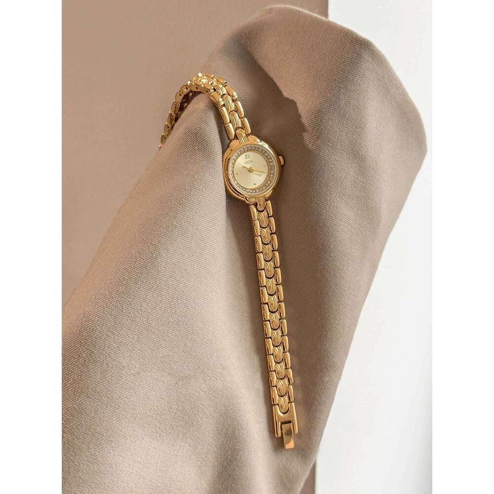 Fashion Women's es with Diamond-Studded Small Dial, Stainless Steel , Quartz Movement - Perfect Gift H260228