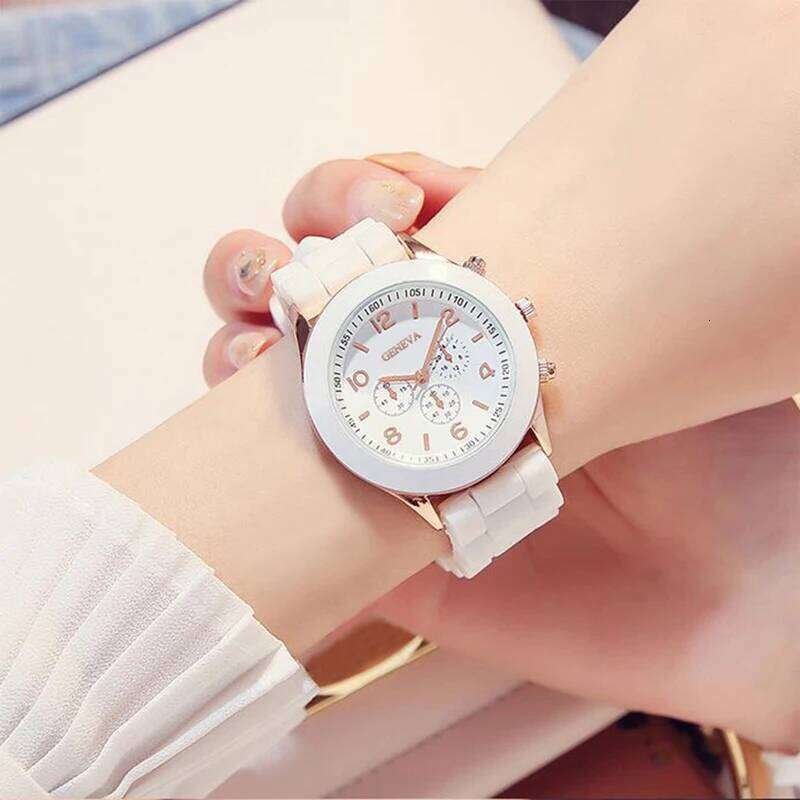 Reloj Mujer Fashion Women es White Silicone Jelly Quartz Ladies Dress Wrist Gifts for Girls Relogio Feminino H260228