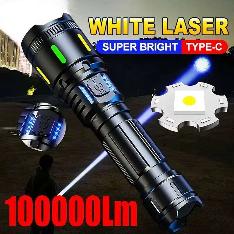 Rechargeable Long Range Flashlight Zoomable, Waterproof Torch for Emergencies, Outdoor Camping, and Home Use Z260301