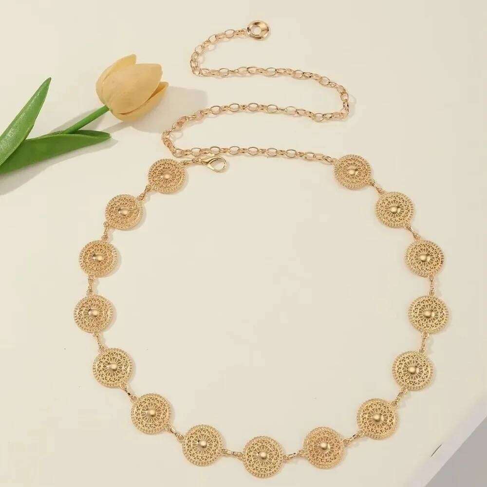 Retro Women's Waist Bohemia Style Hollow Out Design Waist-Fitted Adjustable High-End Feel Dress Body Chain H260228