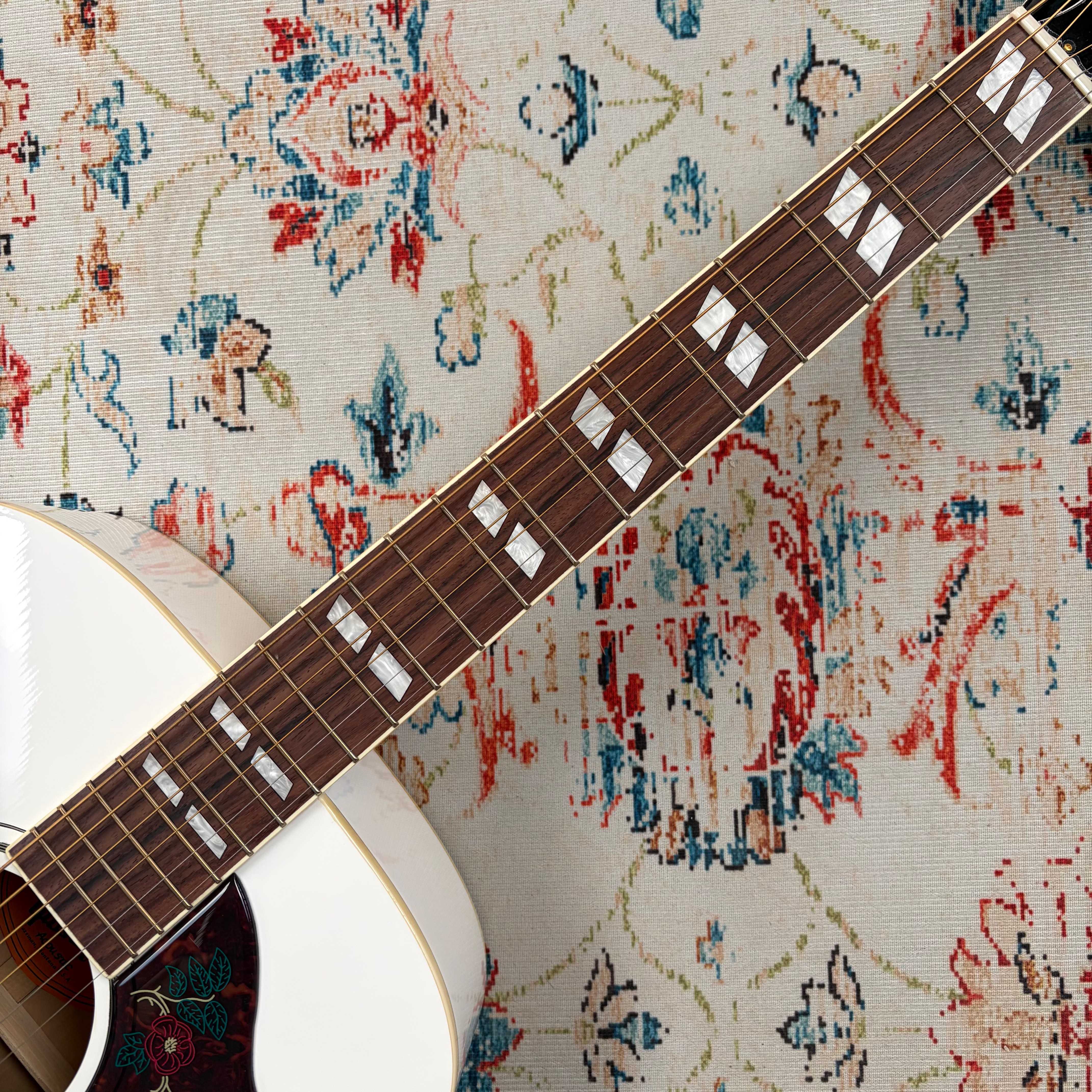 Premium Full size Acoustic Electric Guitar with Mahogany Neck,41 Inches, white, hot selling - view 4