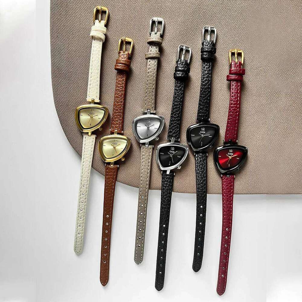 2026New Ladies Versatile Irregular Triangle Dial Design Simple Waterproof High Beauty Women's Fashion Quartz Clock es H260228