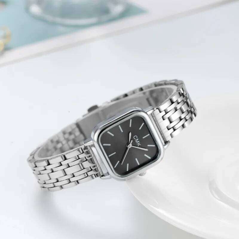 Women's Multi functional Student Square Quartz Adjustable Stainless Steel Strap H260228