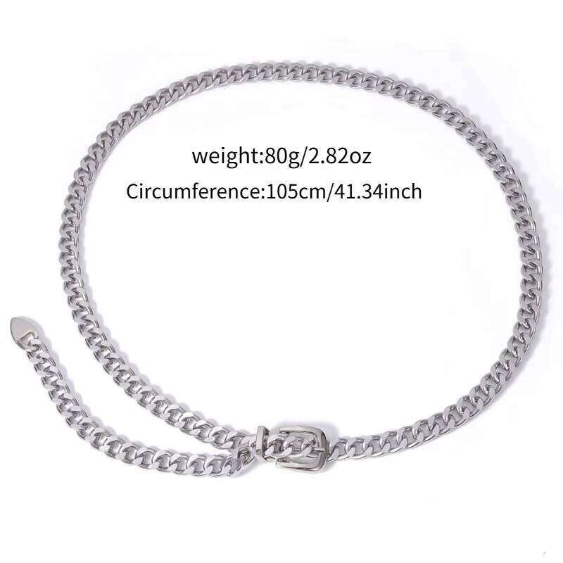 European American Metal Waist Minimalist Personalized Fashion Body Chain Cross Border Punk Versatile Women Belt H260228