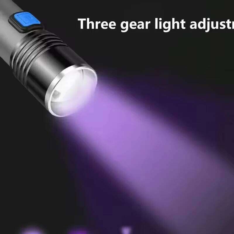 For Pet Urine Detection Resin Cured 395nm UV Flashlight Black Light Zoom USB Rechargeable Z260301